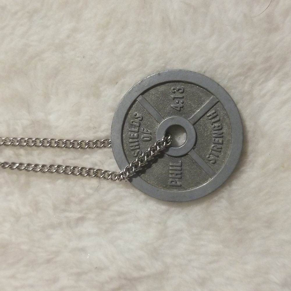 High Relief Weight Plate Necklace Phil 4:13
